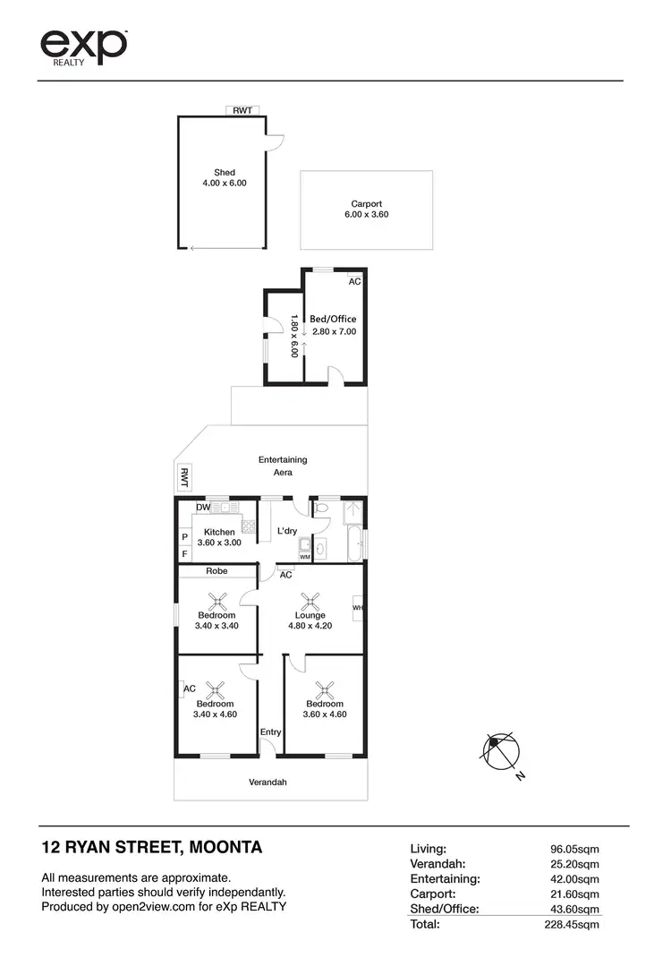 Floorplan of Homely house listing, 12 Ryan Street, Moonta SA 5558