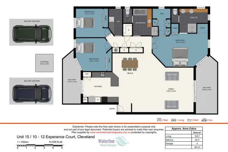 Floorplan of Homely apartment listing, 15/10-12 Esperance Court, Raby Bay QLD 4163