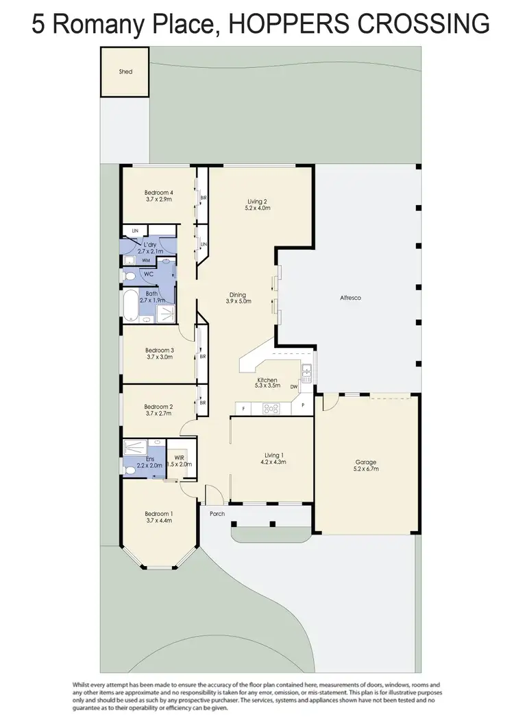 Floorplan of Homely house listing, 5 Romany Place, Hoppers Crossing VIC 3029