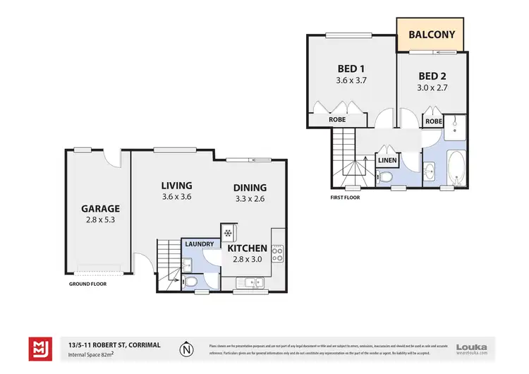 Floorplan of Homely townhouse listing, 13/11 Robert Street, Corrimal NSW 2518