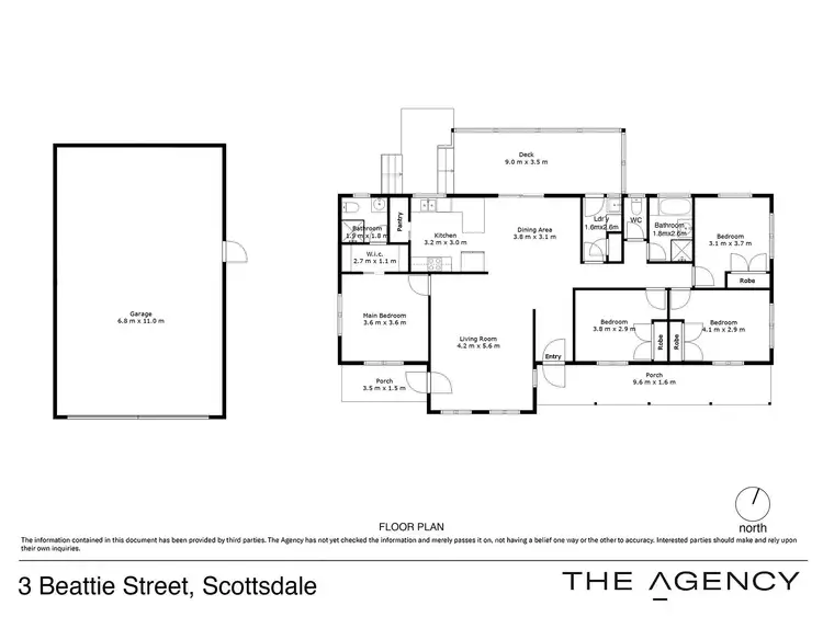 Floorplan of Homely house listing, 3 Beattie Street, Scottsdale TAS 7260