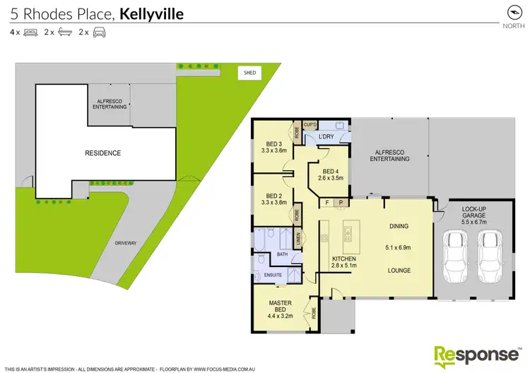 Floorplan of Homely house listing, 5 Rhodes Place, Kellyville NSW 2155