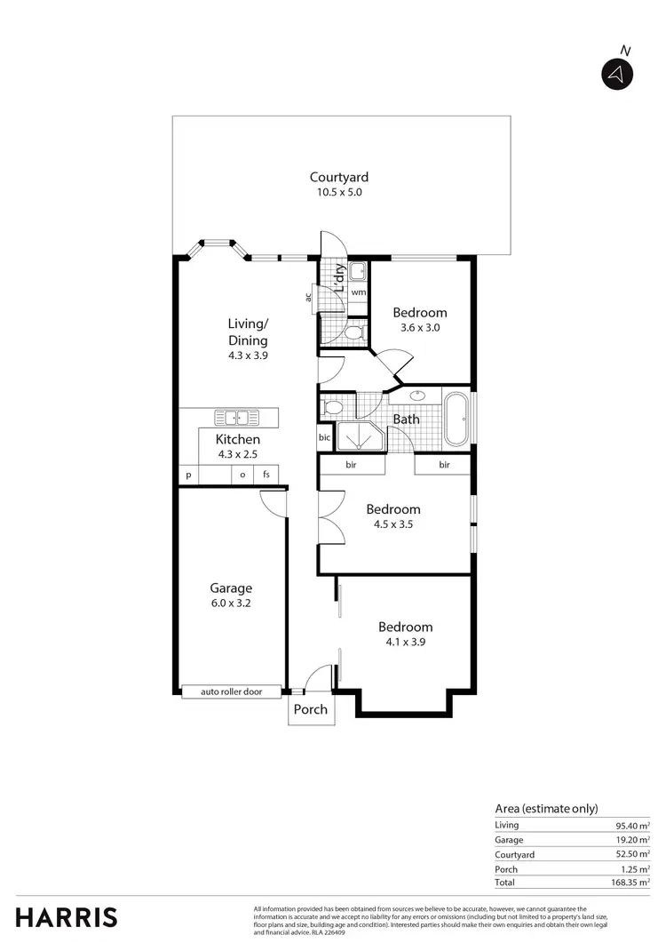 Floorplan of Homely unit listing, 4/18 Beryl Street, Broadview SA 5083