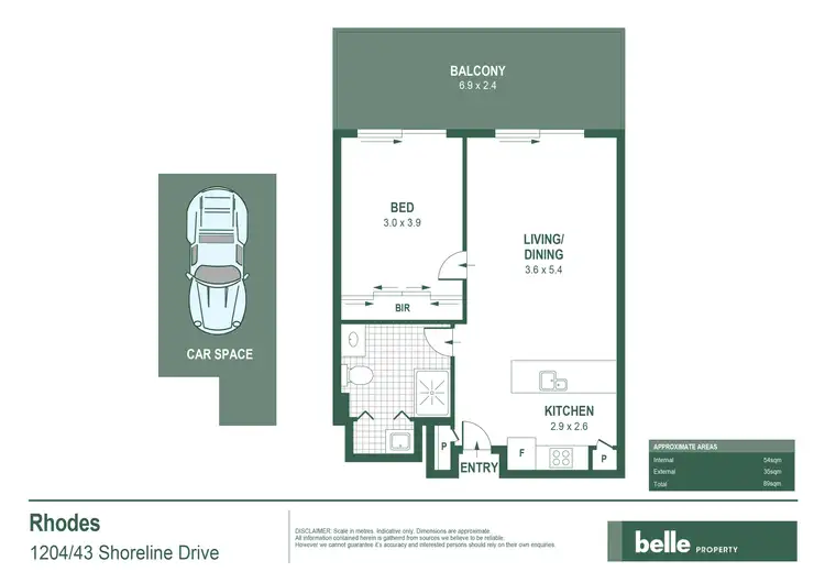 Floorplan of Homely apartment listing, 1204/43 Shoreline Drive, Rhodes NSW 2138