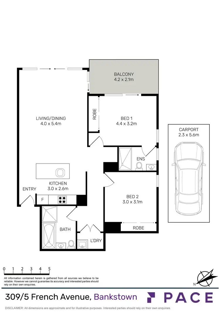 Floorplan of Homely apartment listing, 309/5 French Avenue, Bankstown NSW 2200