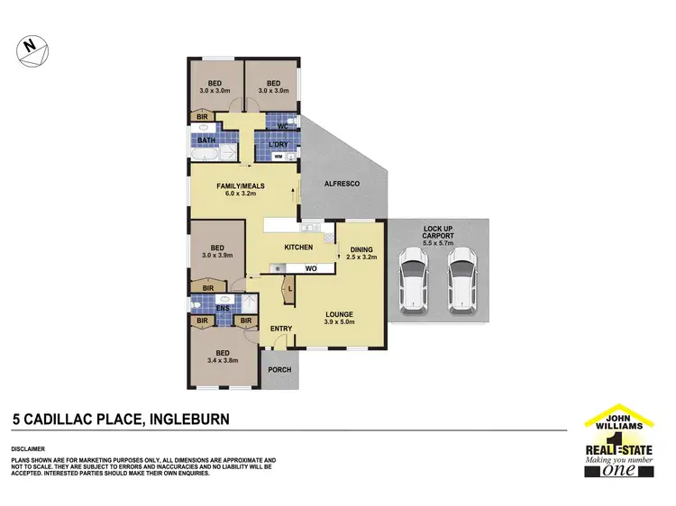 Floorplan of Homely house listing, 5 Cadillac Place, Ingleburn NSW 2565