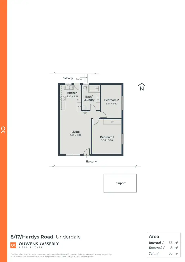 Floorplan of Homely unit listing, 8/17 Hardys Road, Underdale SA 5032