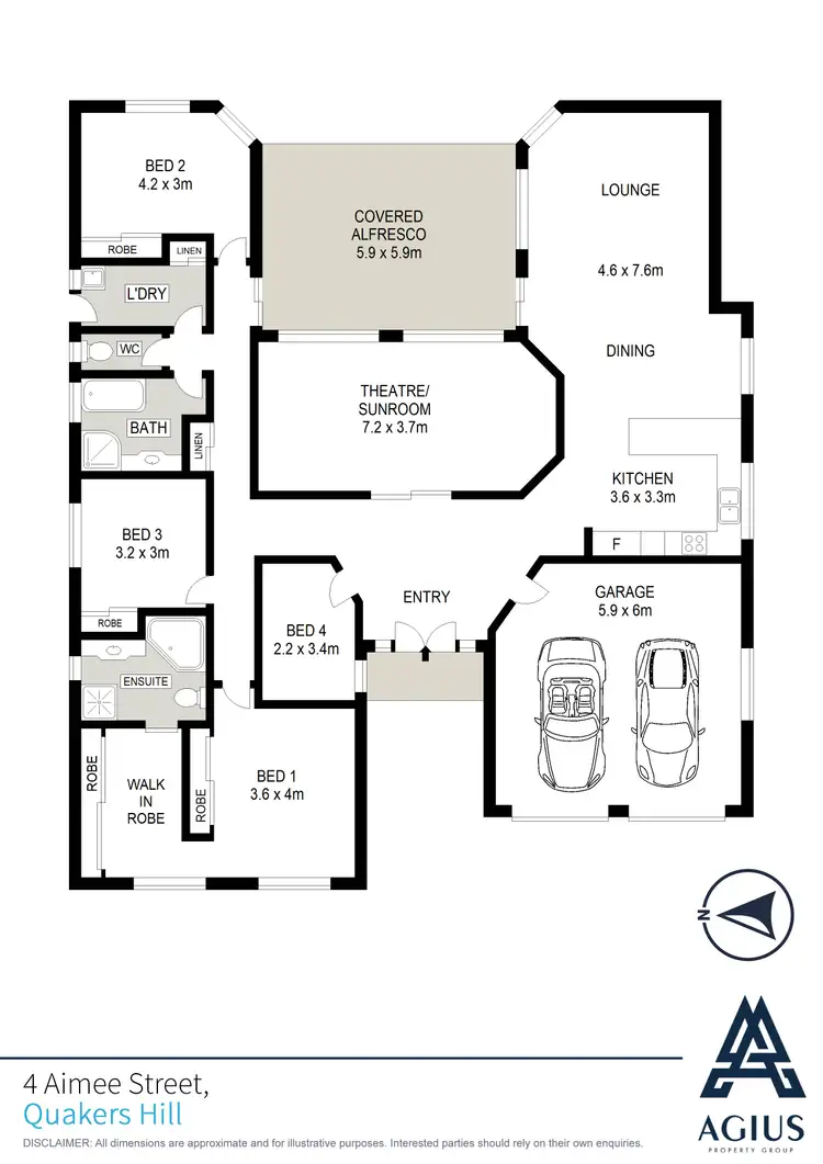 Floorplan of Homely house listing, 4 Aimee Street, Quakers Hill NSW 2763