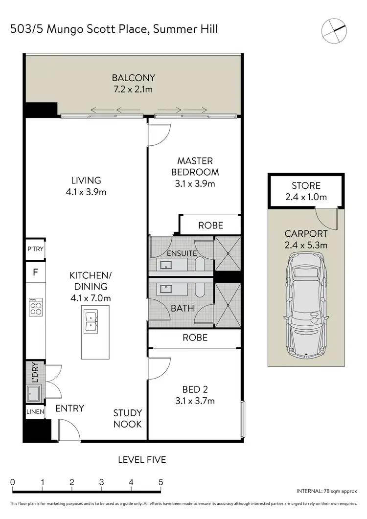 Floorplan of Homely apartment listing, 503/5 Mungo Scott Place, Summer Hill NSW 2130