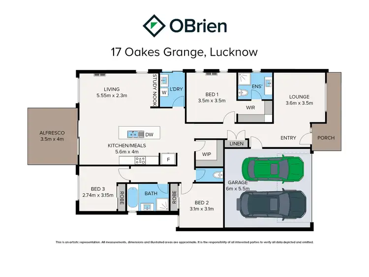 Floorplan of Homely house listing, 17 Oakes Grange, Lucknow VIC 3875