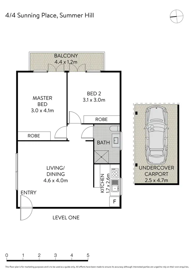 Floorplan of Homely unit listing, 4/4 Sunning Place, Summer Hill NSW 2130