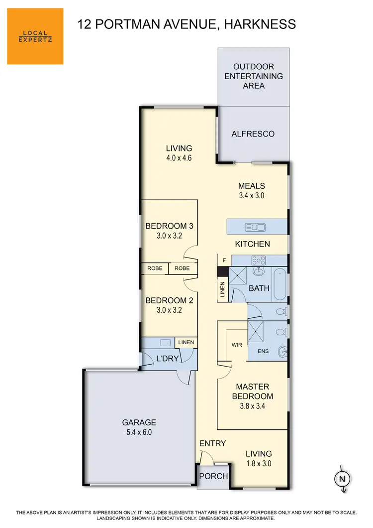 Floorplan of Homely house listing, 12 Portman Avenue, Harkness VIC 3337