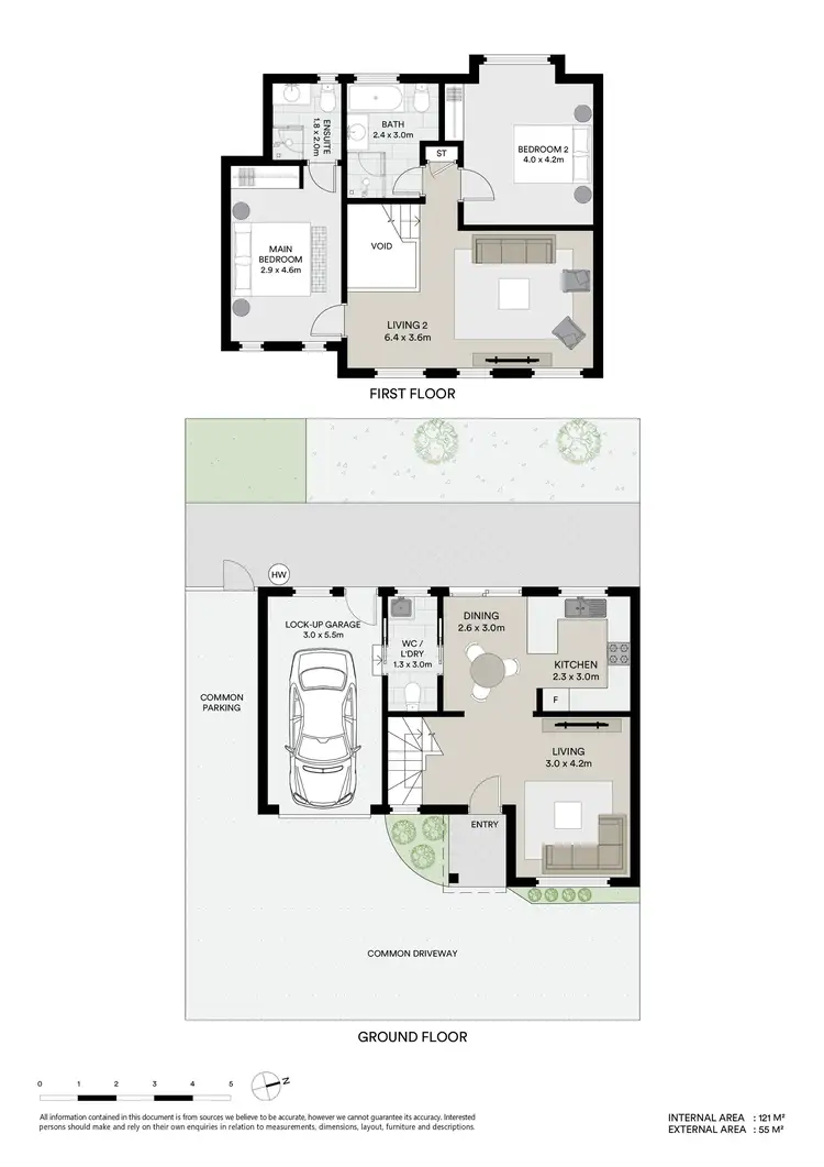 Floorplan of Homely townhouse listing, 2/46 Pacific Street, Long Jetty NSW 2261