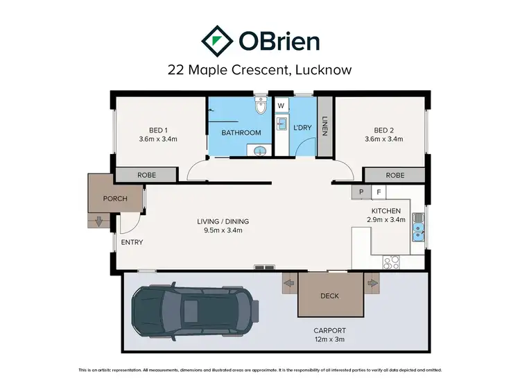 Floorplan of Homely unit listing, 22 Maple Crescent, Lucknow VIC 3875