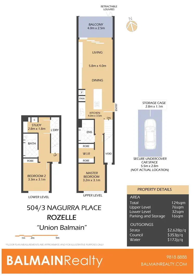 Floorplan of Homely apartment listing, 504/3 Nagurra Place, Rozelle NSW 2039