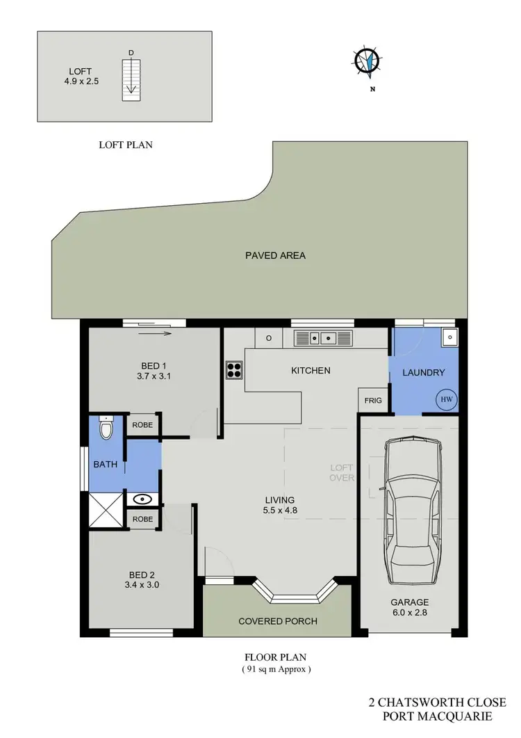 Floorplan of Homely house listing, 2 Chatsworth Close, Port Macquarie NSW 2444