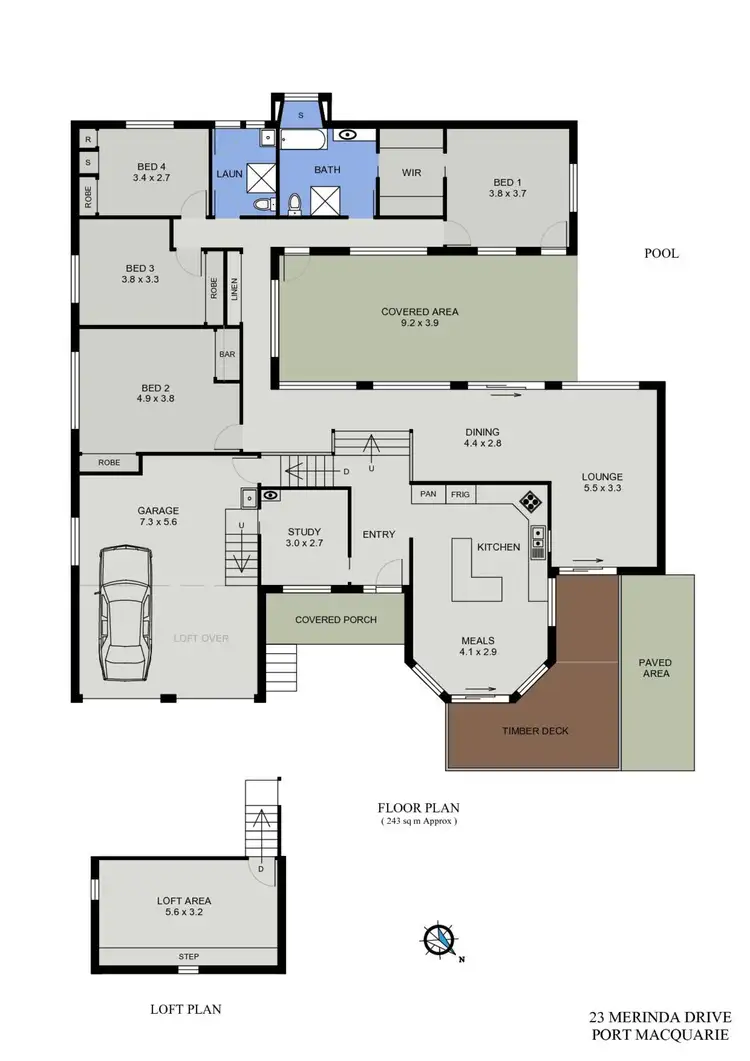 Floorplan of Homely house listing, 23 Merinda Drive, Port Macquarie NSW 2444