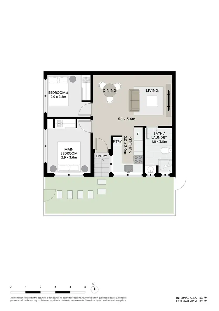 Floorplan of Homely unit listing, 2/193 Albany Street, Point Frederick NSW 2250