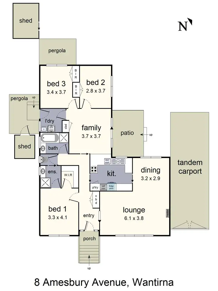 Floorplan of Homely house listing, 8 Amesbury Avenue, Wantirna VIC 3152