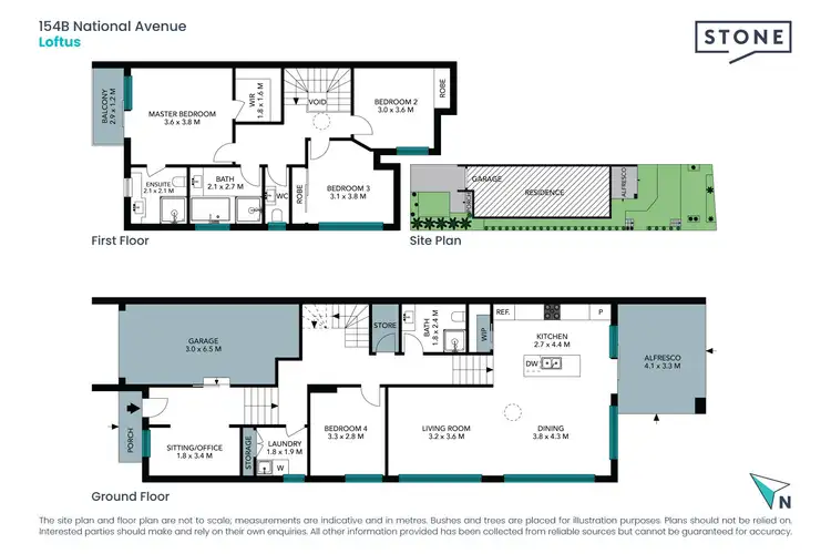 Floorplan of Homely semi-detached listing, 154B National Avenue, Loftus NSW 2232