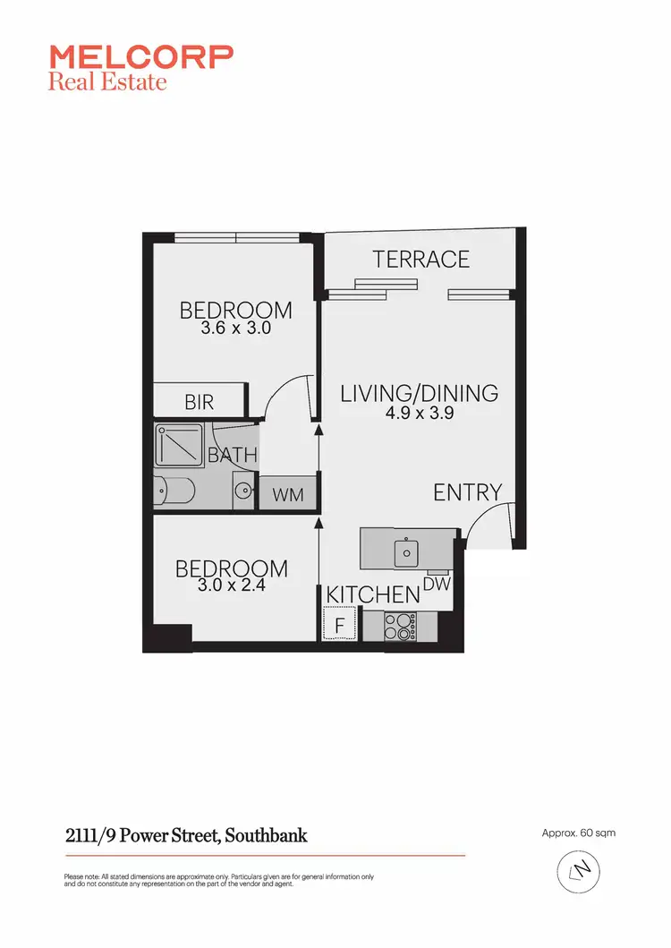 Floorplan of Homely apartment listing, 2111/9 Power Street, Southbank VIC 3006