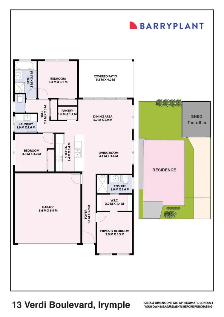 Floorplan of Homely house listing, 13 Verdi Boulevard, Irymple VIC 3498