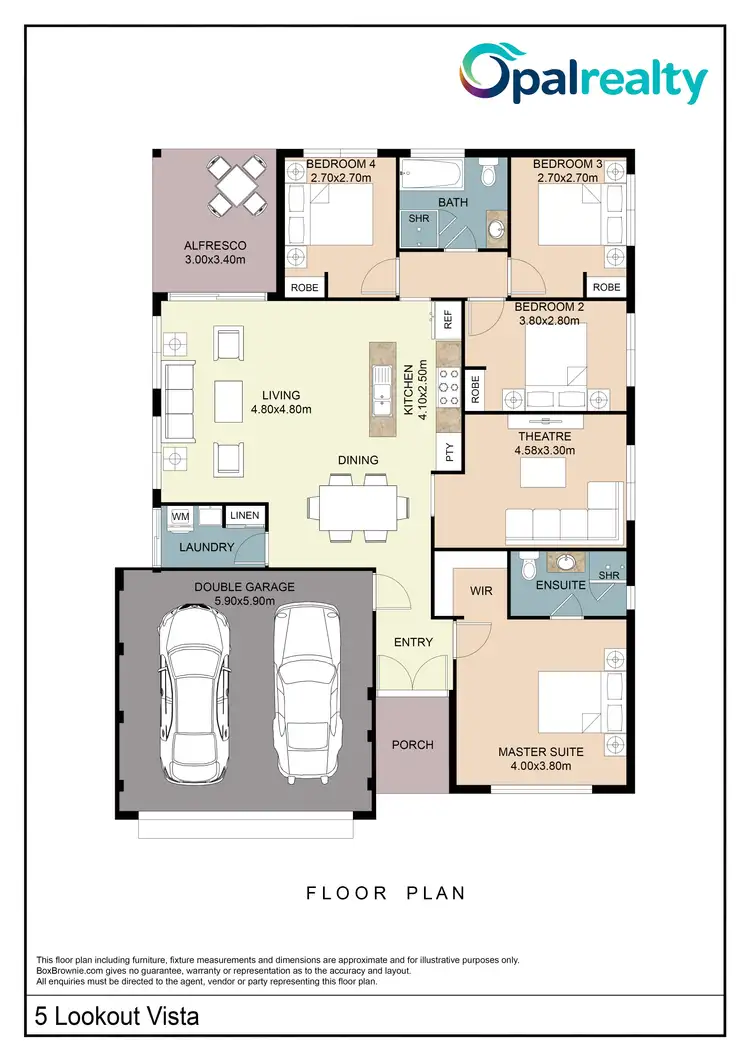 Floorplan of Homely house listing, 5 Lookout Vista, Singleton WA 6175