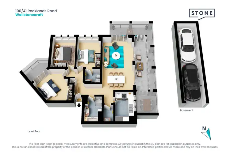 Floorplan of Homely unit listing, 100/41 Rocklands Road, Wollstonecraft NSW 2065