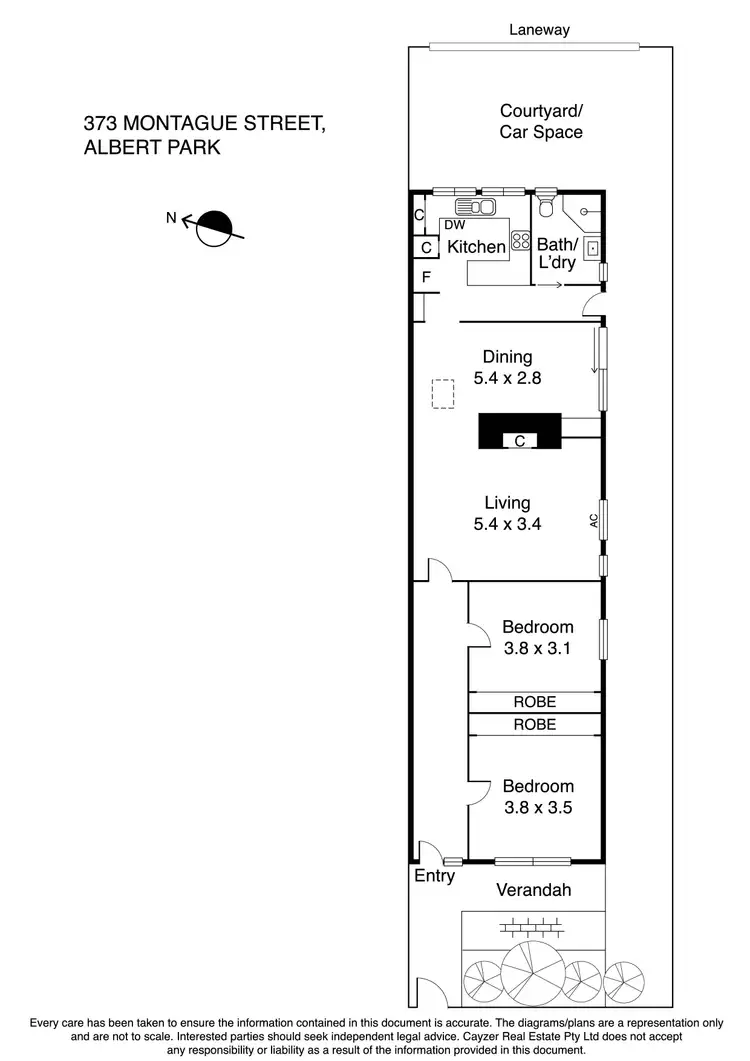 Floorplan of Homely house listing, 373 Montague Street, Albert Park VIC 3206