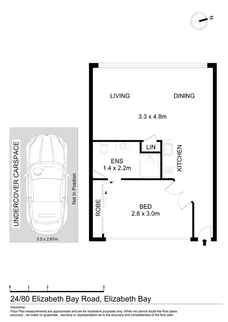 Floorplan of Homely apartment listing, 24/80 Elizabeth Bay Road, Elizabeth Bay NSW 2011