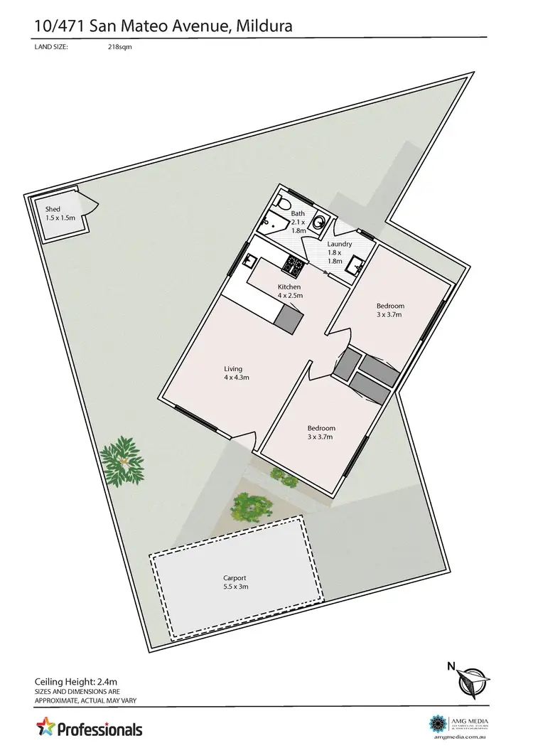Floorplan of Homely unit listing, 10/471 San Mateo Avenue, Mildura VIC 3500
