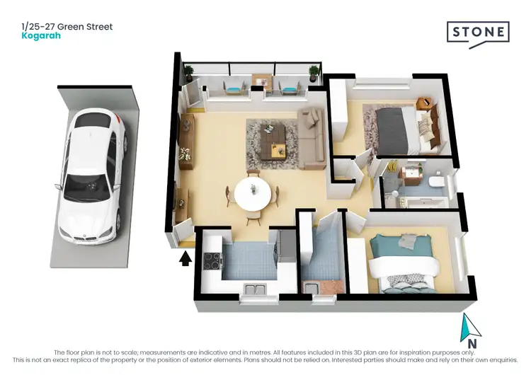 Floorplan of Homely apartment listing, 1/25-27 Green Street, Kogarah NSW 2217
