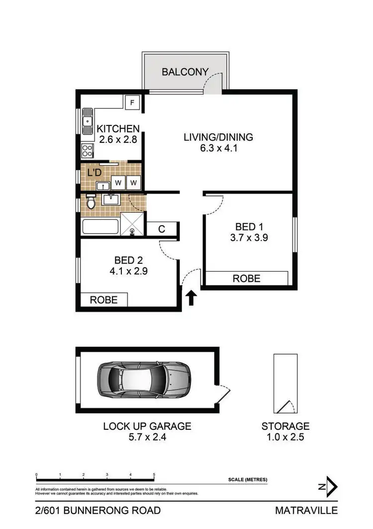 Floorplan of Homely apartment listing, 2/601 Bunnerong Road, Matraville NSW 2036