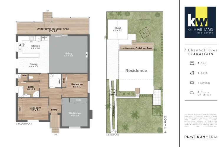 Floorplan of Homely house listing, 7 Chenhall Crescent, Traralgon VIC 3844