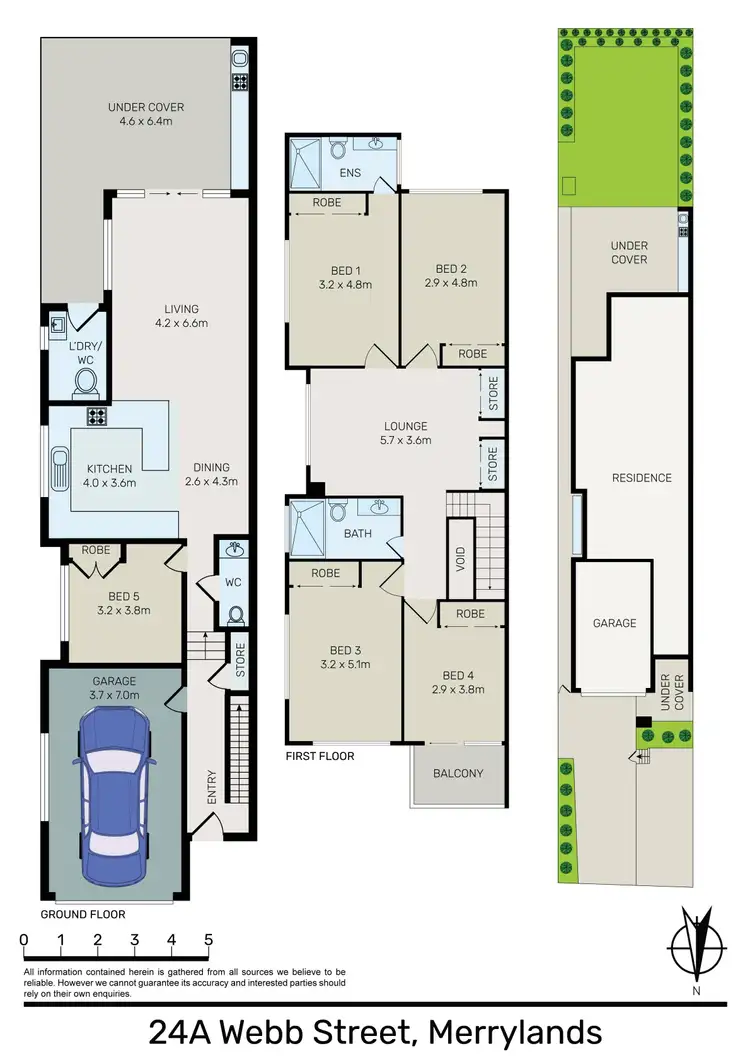 Floorplan of Homely semi-detached listing, 24a Webb Street, Merrylands NSW 2160
