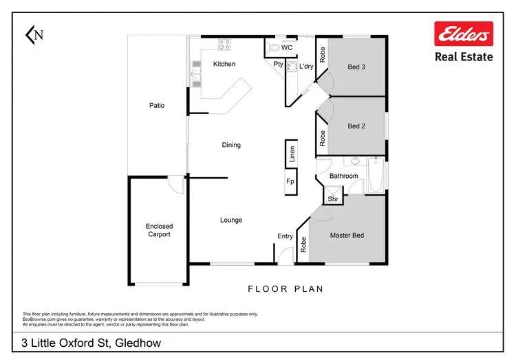 Floorplan of Homely house listing, 3 Little Oxford Street, Gledhow WA 6330