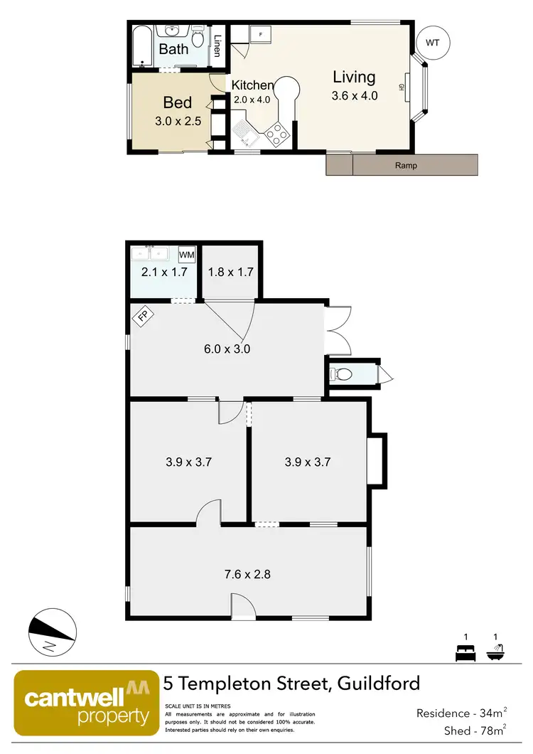 Floorplan of Homely house listing, 5 Templeton Street, Guildford VIC 3451