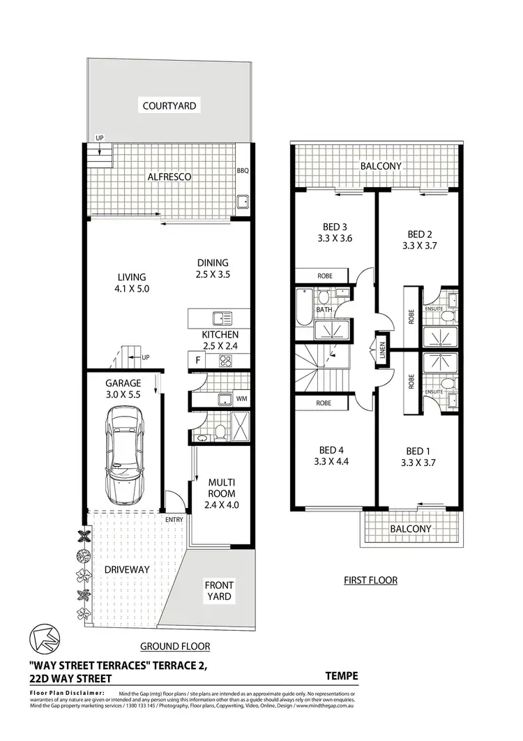 Floorplan of Homely house listing, 22D Way Street, Tempe NSW 2044