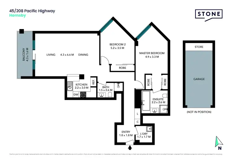 Floorplan of Homely apartment listing, 45/208-226 Pacific Highway, Hornsby NSW 2077