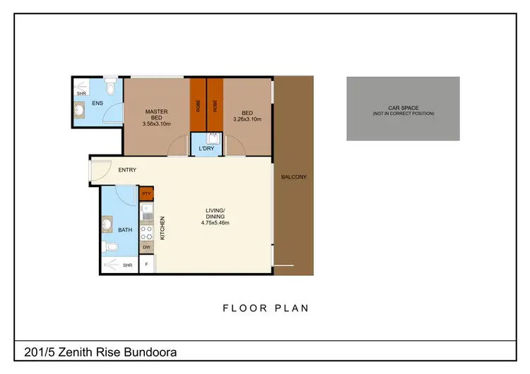 Floorplan of Homely apartment listing, 201/5 Zenith Rise, Bundoora VIC 3083