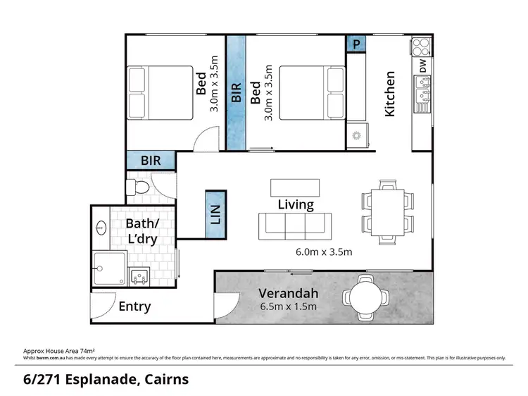 Floorplan of Homely apartment listing, 6/271 Esplanade, Cairns North QLD 4870