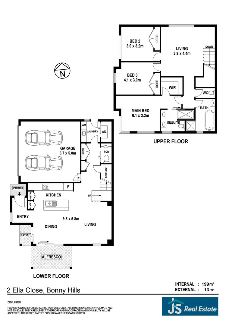 Floorplan of Homely semi-detached listing, 2 Ella Close, Bonny Hills NSW 2445