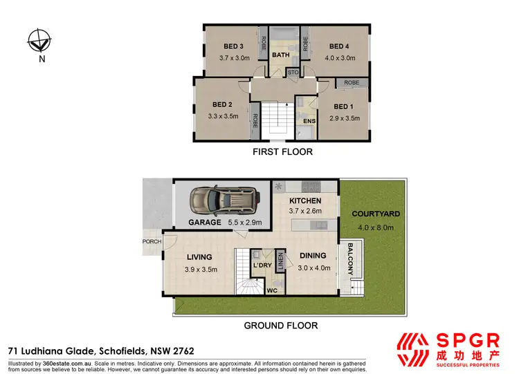 Floorplan of Homely townhouse listing, 71 Ludhiana Glade, Schofields NSW 2762
