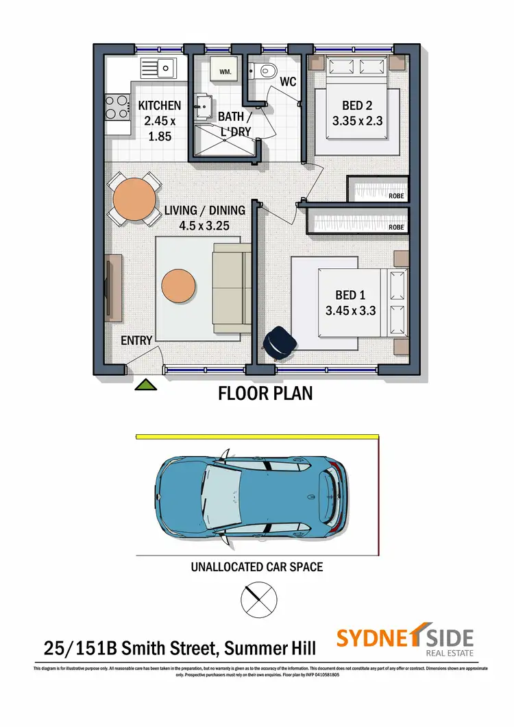 Floorplan of Homely apartment listing, 25/151B Smith Street, Summer Hill NSW 2130