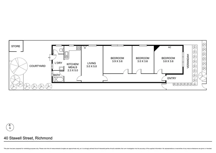 Floorplan of Homely house listing, 40 Stawell Street, Richmond VIC 3121