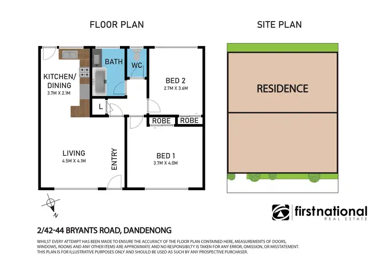 Floorplan of Homely unit listing, 2/42-44 Bryants Road, Dandenong VIC 3175