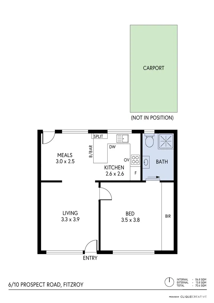 Floorplan of Homely unit listing, 6/10 Prospect Road, Fitzroy SA 5082