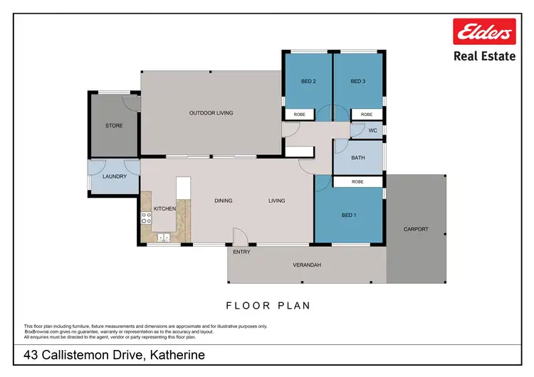 Floorplan of Homely house listing, 43 Callistemon Drive, Katherine NT 850