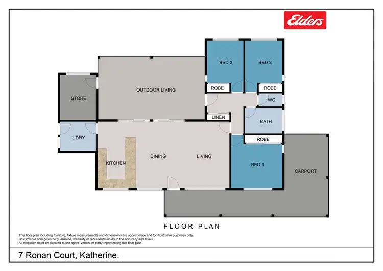 Floorplan of Homely house listing, 7 Ronan Court, Katherine NT 850