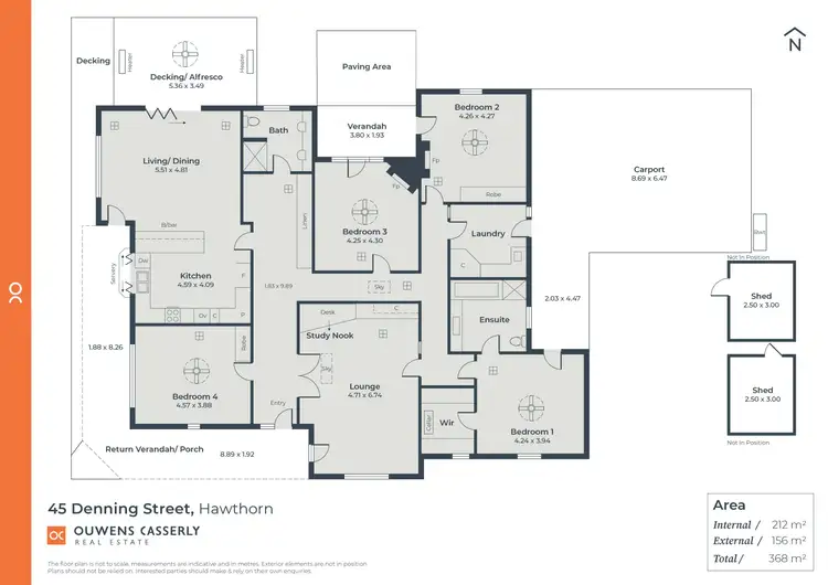 Floorplan of Homely house listing, 45 Denning Street, Hawthorn SA 5062